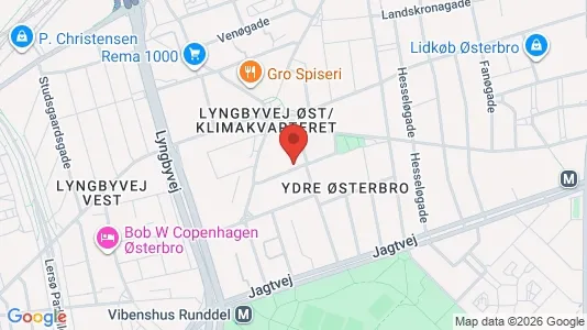 Lejligheder til salg i Østerbro - kort over placeringen