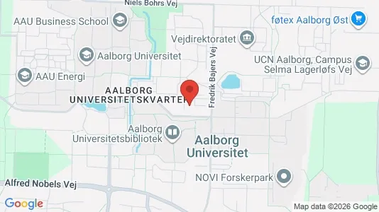Andelsboliger til salg i Aalborg Øst - kort over placeringen