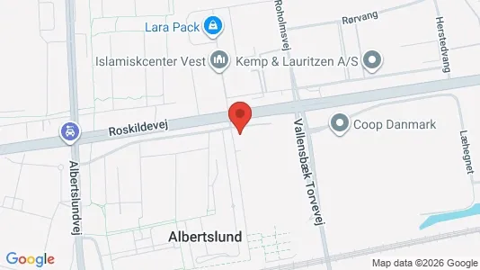 Lejligheder til leje i Albertslund - kort over placeringen