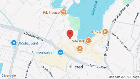 Lejligheder til salg i Hillerød - kort over placeringen