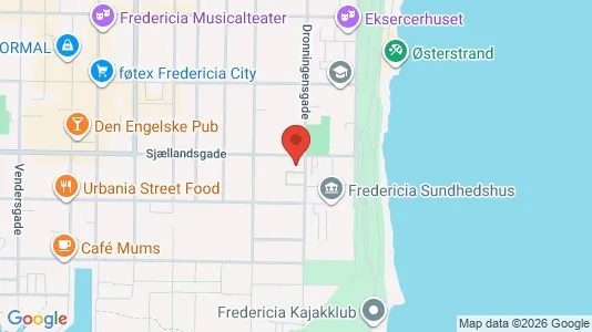 Lejligheder til leje i Fredericia - kort over placeringen