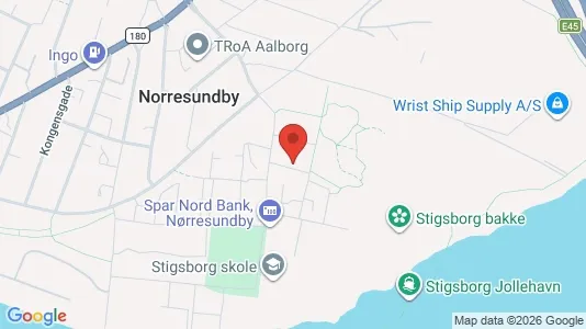 Lejligheder til leje i Nørresundby - kort over placeringen