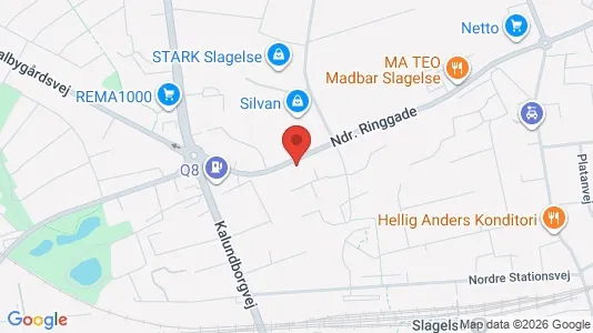 Lejligheder til leje i Slagelse - kort over placeringen