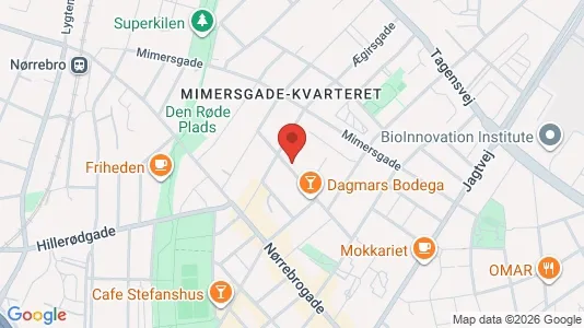 Lejligheder til salg i Nørrebro - kort over placeringen