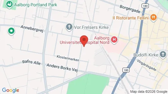 Lejligheder til leje i Aalborg Centrum - kort over placeringen