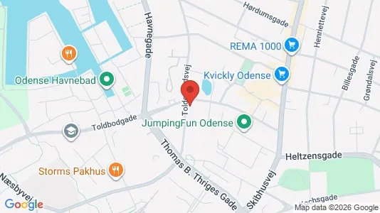 Lejligheder til leje i Odense C - kort over placeringen
