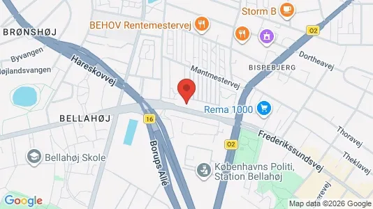Lejligheder til leje i København NV - kort over placeringen