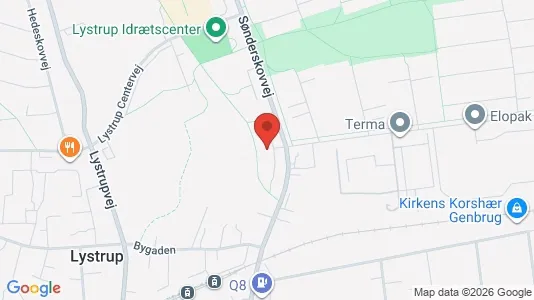 Lejligheder til salg i Lystrup - kort over placeringen
