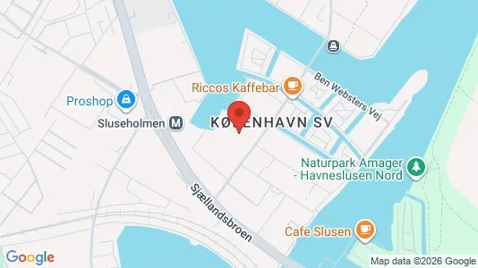 Lejligheder til leje i København SV - kort over placeringen