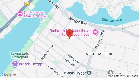 Lejligheder til salg i København S - kort over placeringen