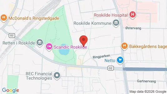 Lejligheder til leje i Roskilde - kort over placeringen