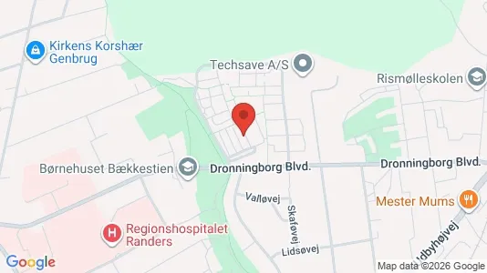 Lejligheder til salg i Randers NØ - kort over placeringen