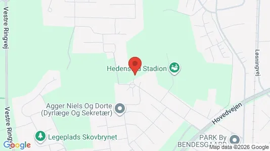 Lejligheder til leje i Hedensted - kort over placeringen