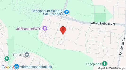Lejligheder til leje i Aalborg Øst - kort over placeringen