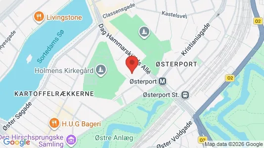 Lejligheder til leje i Østerbro - kort over placeringen