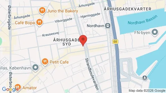 Lejligheder til leje i Østerbro - kort over placeringen