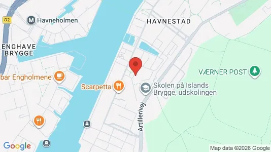 Lejligheder til salg i København S - kort over placeringen