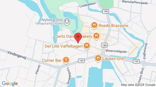 Lejligheder til leje i Nyborg - kort over placeringen