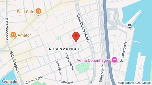 Lejligheder til salg i Østerbro - kort over placeringen