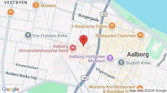 Lejligheder til salg i Aalborg Centrum - kort over placeringen
