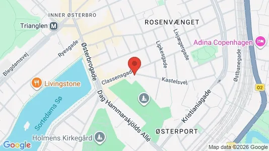 Lejligheder til salg i Østerbro - kort over placeringen