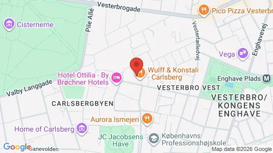 Lejligheder til leje i Vesterbro - kort over placeringen