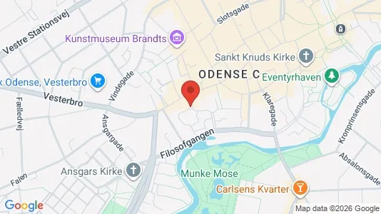 Lejligheder til leje i Odense C - kort over placeringen