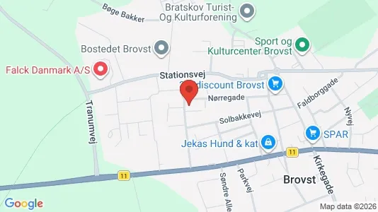 Lejligheder til leje i Brovst - kort over placeringen