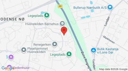 Lejligheder til leje i Odense NØ - kort over placeringen