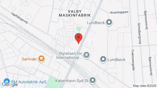 Lejligheder til salg i Valby - kort over placeringen
