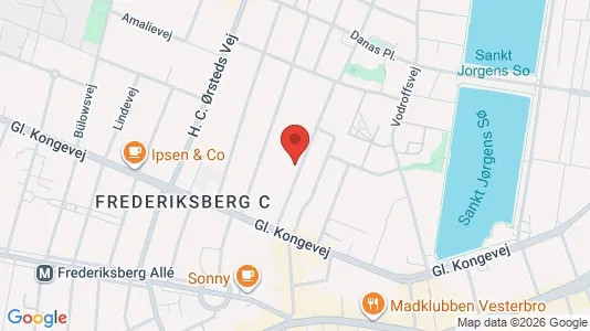 Lejligheder til salg i Frederiksberg C - kort over placeringen