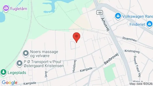 Lejligheder til leje i Randers SV - kort over placeringen