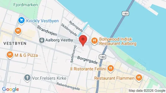 Lejligheder til leje i Aalborg Centrum - kort over placeringen