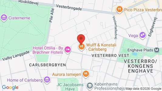 Lejligheder til leje i Vesterbro - kort over placeringen