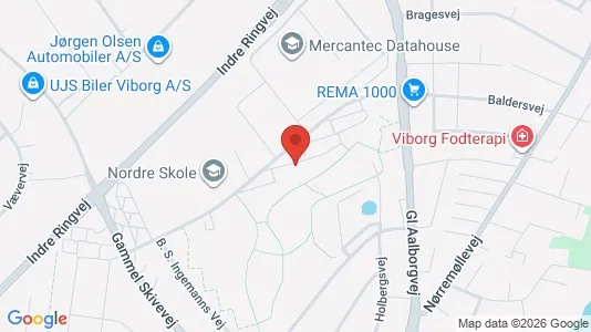 Lejligheder til leje i Viborg - kort over placeringen