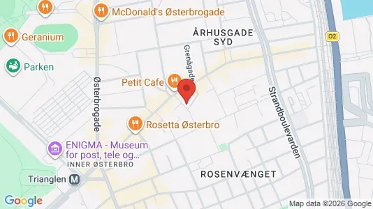 Lejligheder til salg i Østerbro - kort over placeringen