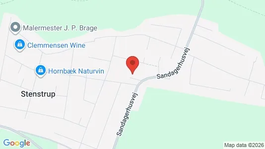 Lejligheder til salg i Hornbæk - kort over placeringen