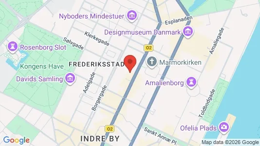 Lejligheder til salg i København K - kort over placeringen