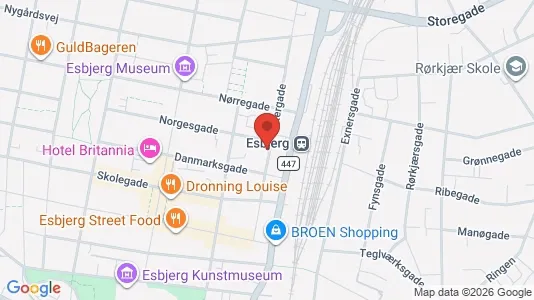 Lejligheder til salg i Esbjerg Centrum - Foto fra Google Street View