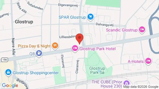 Lejligheder til salg i Glostrup - kort over placeringen
