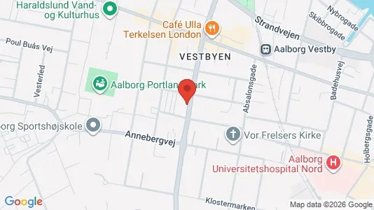 Lejligheder til leje i Aalborg Centrum - kort over placeringen
