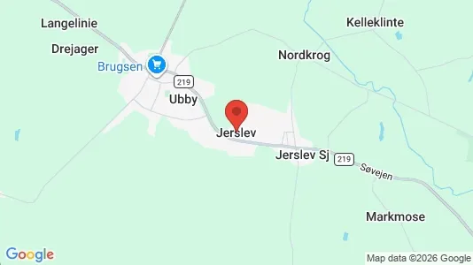 Huse til salg i Jerslev Sjælland - Foto fra Google Street View