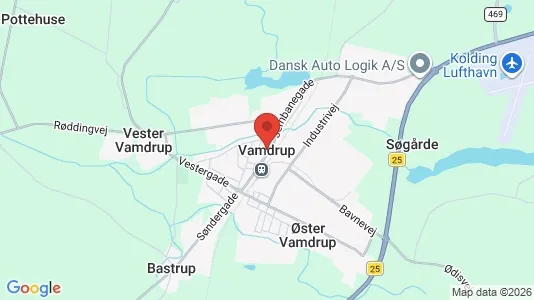 Huse til salg i Vamdrup - Foto fra Google Street View