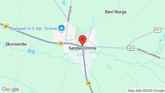 Rækkehuse til leje i Sønder Omme - Foto fra Google Street View