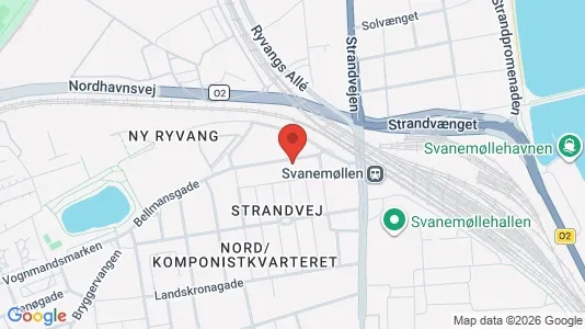 Lejligheder til leje i Østerbro - kort over placeringen