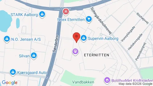 Lejligheder til leje i Aalborg Centrum - kort over placeringen