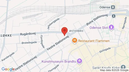Lejligheder til leje i Odense C - kort over placeringen
