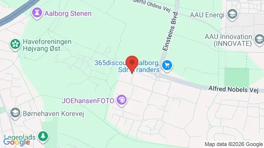 Lejligheder til leje i Aalborg Øst - kort over placeringen