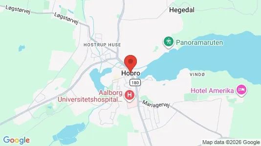 Rækkehuse til leje i Hobro - kort over placeringen