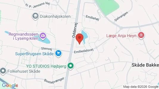 Lejligheder til leje i Højbjerg - kort over placeringen